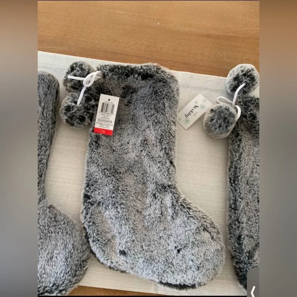 WT, Set of 3 Target Faux Fur stockings